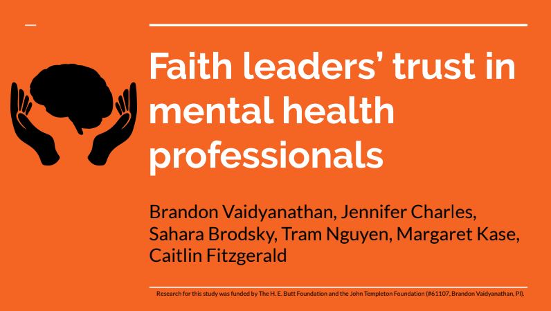 First slide in presentation; orange background with icon of brain and hands